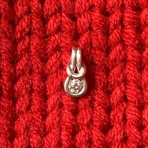 Diamond and sterling silver pendant (no chain)